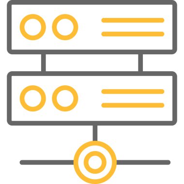 database network server icon in filled outline style