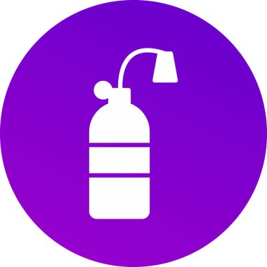 Gaz söndürücü simgesinin vektör illüstrasyonu