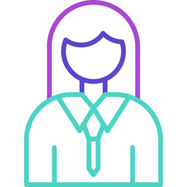 kadın avatar simgesi vektör illüstrasyonu