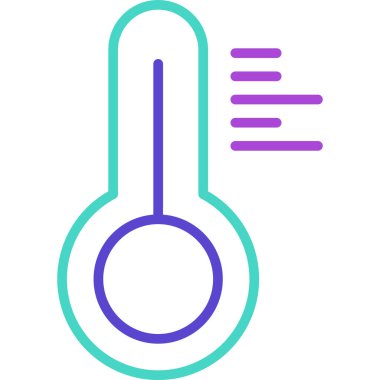 Termometre. Web simgesi basit illüstrasyon