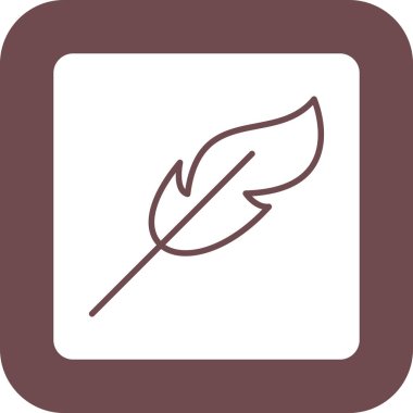 Bir yaprak simgesinin vektör illüstrasyonu