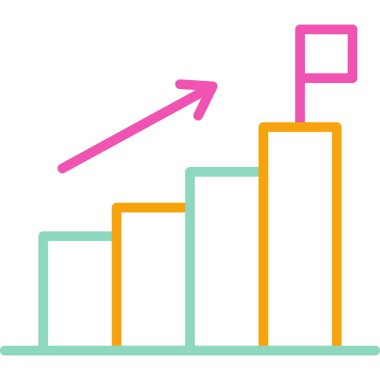 Bar çizelgesi. Basit bir çizim. Web simgesi