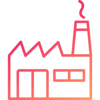 Fabrika. Web simgesi basit illüstrasyon