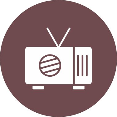 Televizyon. Web simgesi basit illüstrasyon