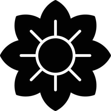 Bir çiçeğin vektör illüstrasyonu