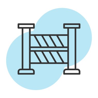 bariyer simgesi. Web için bariyer vektör simgelerinin özet çizimi.