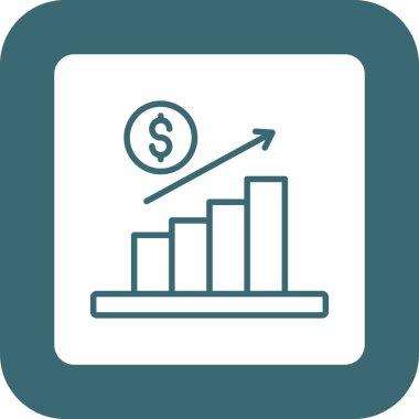 İş ve finans simgesinin vektör illüstrasyonu