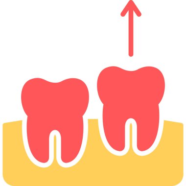 dişçi diş simgesi, basit vektör illüstrasyonu