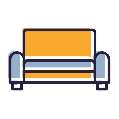 Kanepe renkli vektör simgesi