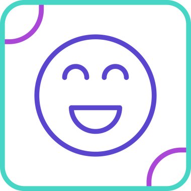 Gülen surat. Basit illüstrasyon