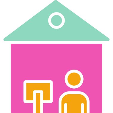 Ev simgesi vektör illüstrasyonu