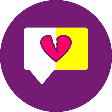 Kalp ikonu vektör illüstrasyonu