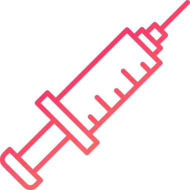 Enjeksiyon. Web simgesi basit illüstrasyon