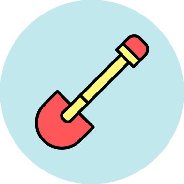 Kürek simgesinin vektör illüstrasyonu