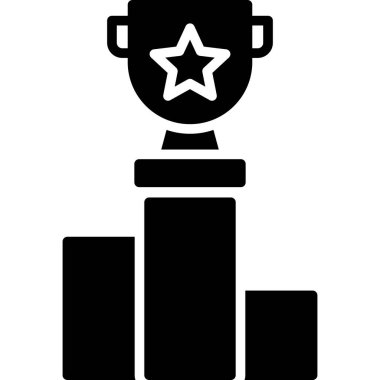 Ödül kazanan kupa simgesi ana hatlarıyla