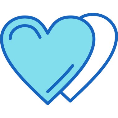 Kalp ikonu vektör illüstrasyonu