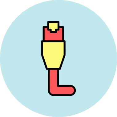 Bir yangın söndürücünün ikonunun vektör çizimi