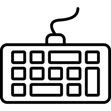 Klavye. Web simgesi basit illüstrasyon