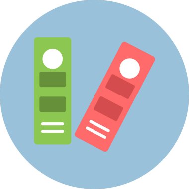 Renkli simgenin düz vektör çizimi