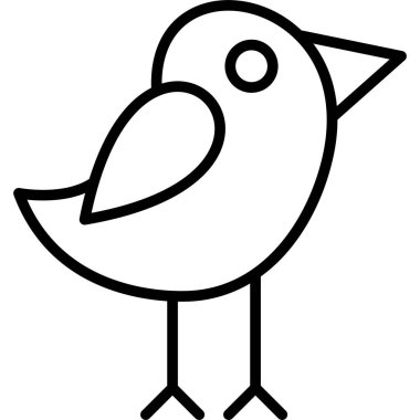 kuş simgesi vektör illüstrasyonu