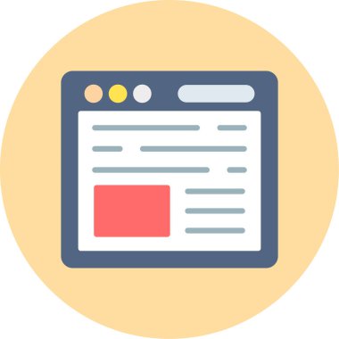 Web simgesi, vektör illüstrasyonu