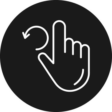 parmak jest simgesi ana hat biçiminde