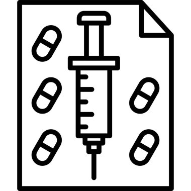 Tıbbi şırınga ikonu. Beyaz arkaplanda izole edilmiş web tasarımı için tıbbi aşı inge vektör simgesi