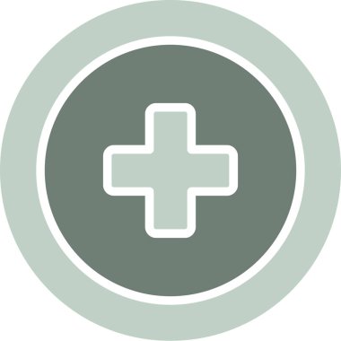 Artı dairesel vektör simgesi