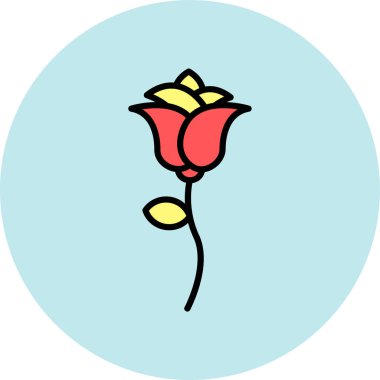 çiçek simgesi vektör illüstrasyonu