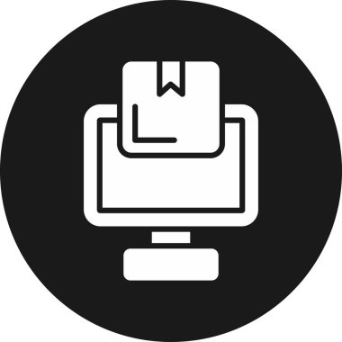 Vektör bilgisayar monitör simgesini