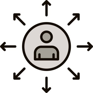 İnsan simgesinin vektör illüstrasyonu