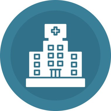 Hastane binası ikon vektör illüstrasyonu