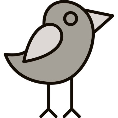 kuş ağı simgesi, basit vektör illüstrasyonu