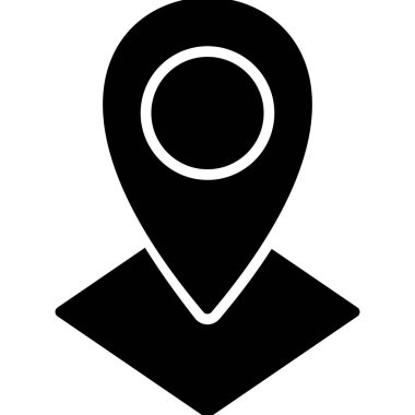 konum haritası pin simgesi ana hat biçiminde