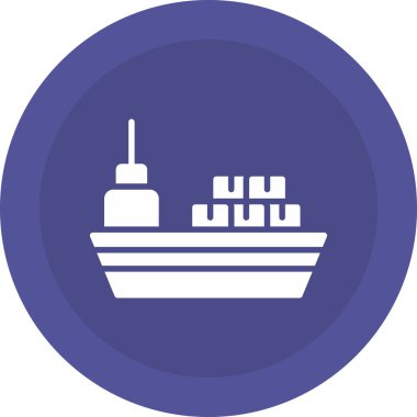 Gemi. Web simgesi basit illüstrasyon