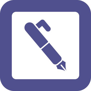 Kalem. Web simgesi basit illüstrasyon