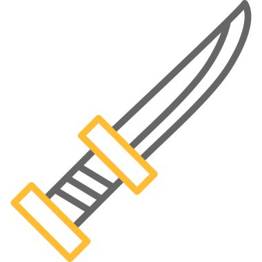 Kılıç. Web simgesi basit illüstrasyon