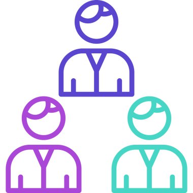 Bir grup insanın vektör çizimi