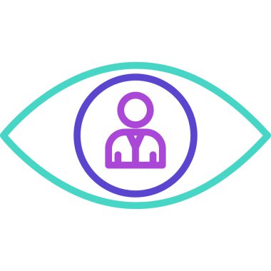 Göz simgesi vektör illüstrasyonu