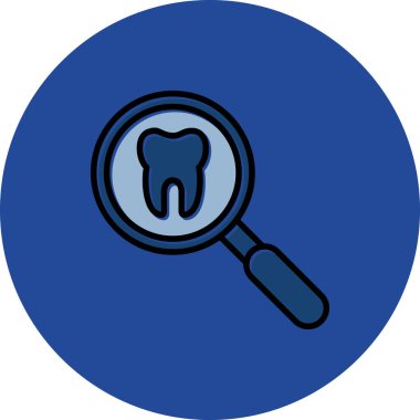 Diş ikonu. vektör illüstrasyonu