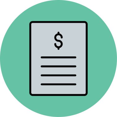 Bill simgesi vektör illüstrasyonu