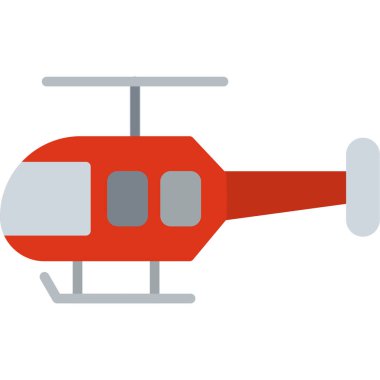 Helikopter simgesi vektör illüstrasyonu