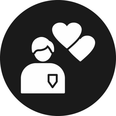 Bir çift. Web simgesi basit illüstrasyon