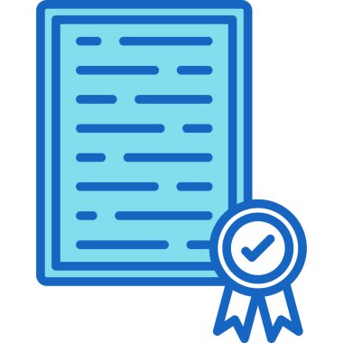 certificate icon, vector illustration simple design
