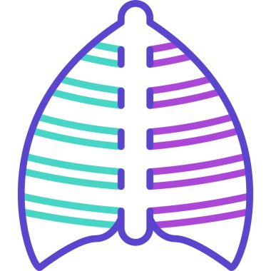 akciğer simgesi vektör illüstrasyonu