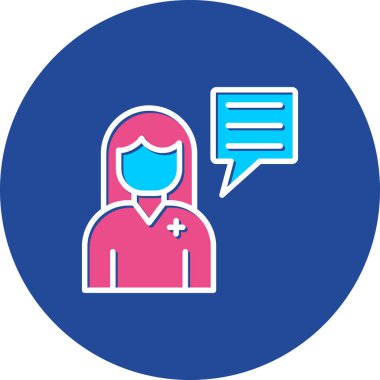 Dişi ve kadın simgesinin vektör illüstrasyonu