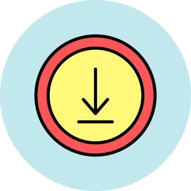 Ok. Web simgesi basit illüstrasyon