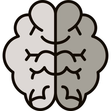 beyin ikonu vektör illüstrasyonu