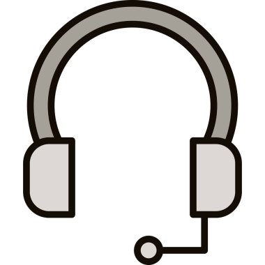 ses kulaklığı ses simgesi - taslak biçimi