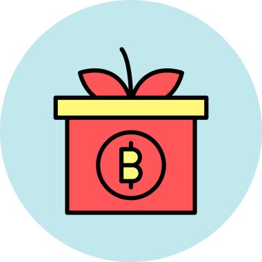 Hediye. Web simgesi basit illüstrasyon